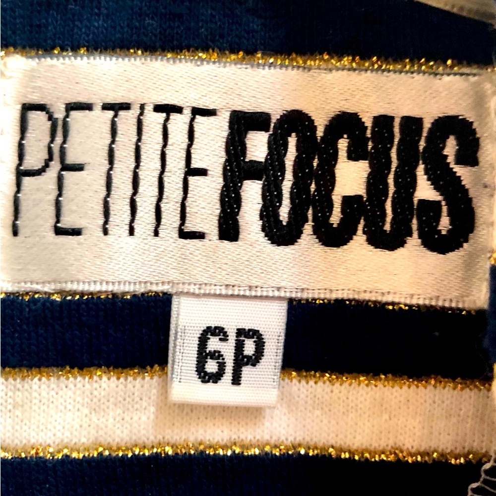 PETITE FOCUS Vintage Nautical Romperjacket combo Blue gold white 6P - Picture 14 of 16
